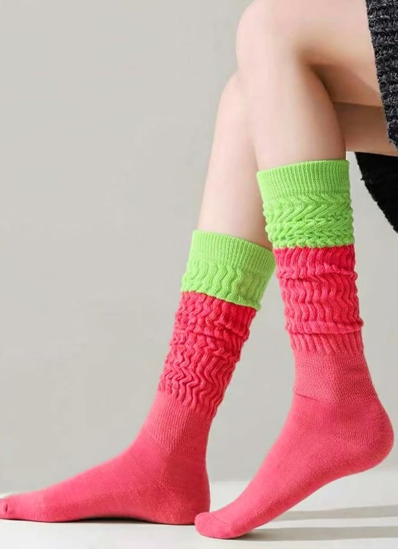 JORMATT Women Slouch Socks Thick Boot Socks Soft Extra Long Knee High Scrunch Socks Size 5-10 - Image 4